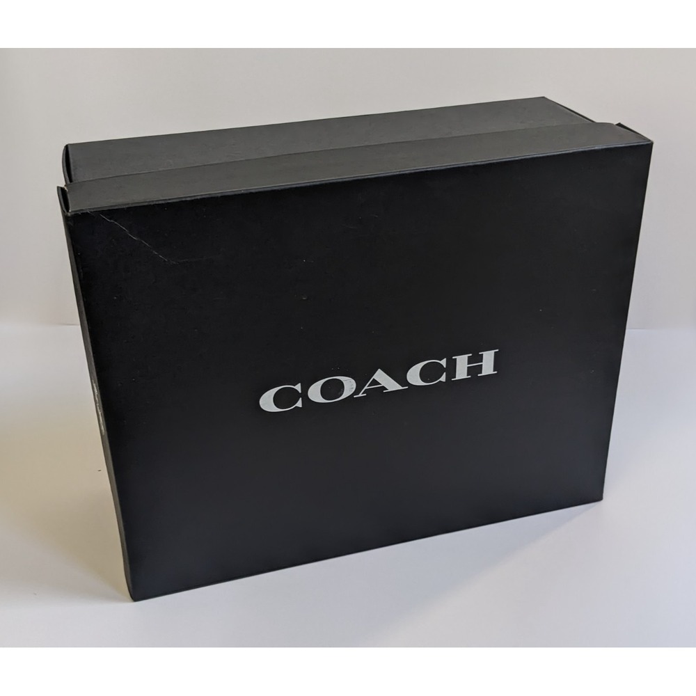 Coach Black EMPTY Shoe Storage Gift Large Cardboard Box ONLY 13.75 x 11 x 5.5"‎